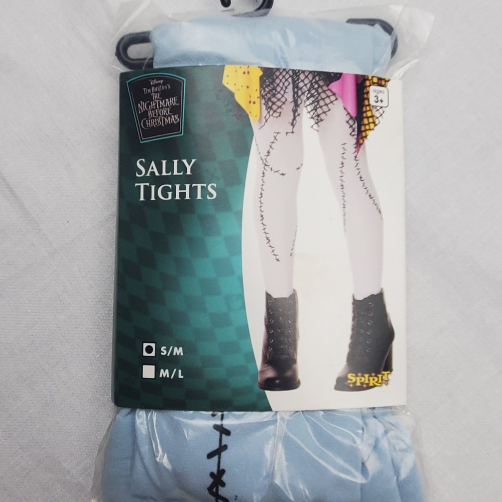 Youth Size S/M Disney Nightmare Before Christmas Sally Tights Halloween Costume